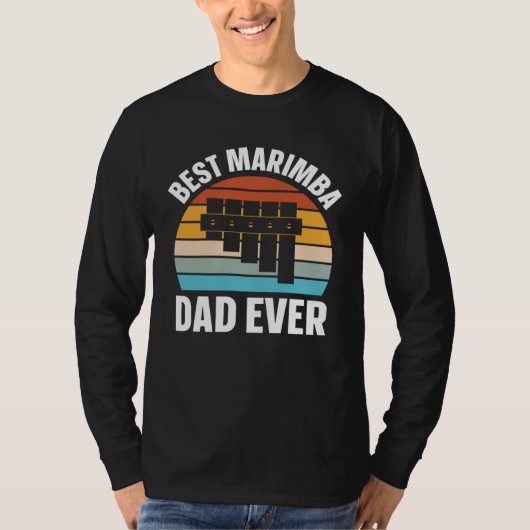 T-shirt Best Marimba Dad Instrument Musician Retro (Devant)