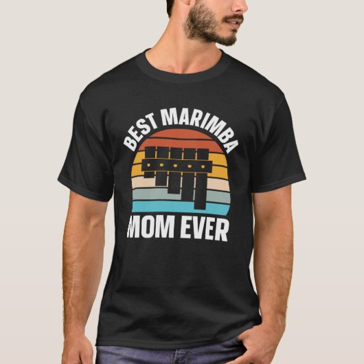 T-shirt Best Marimba Mom Instrument Musician Retro (Devant)