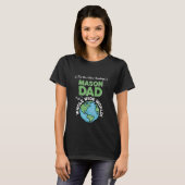 T-shirt Best Mason Dad In The Whole Wide World Bricklayer (Devant entier)