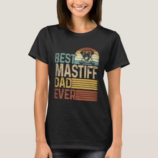 T-shirt Best Mastiff Dad Ever Retro Fathers Day (Devant)