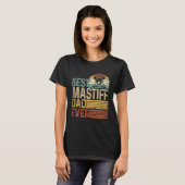T-shirt Best Mastiff Dad Ever Retro Fathers Day (Devant entier)
