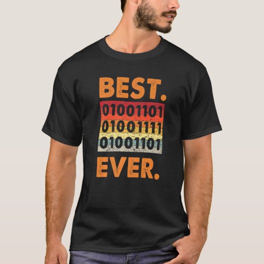 T-shirt Best Mom Ever Binary Code Coder Developer Software (Devant)