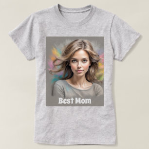 T-shirt Best Mom Pastel Sketch