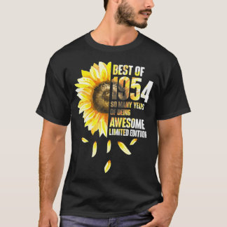 T-shirt Best Of 1954 Sunflower Year Of Birth Birthday