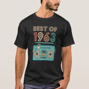 T-shirt Best Of 1963 59e Anniversaire Cassette Retro Vinta