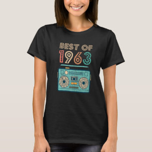 T-shirt Best Of 1963 59e Anniversaire Cassette Retro Vinta