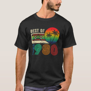 T-shirt Best Of 1980 42E Anniversaire Limite De Cassette V