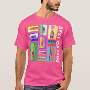 T-shirt Best of 1980 Cassette Tape-shirt 80s 90s Rétro Mix