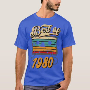 T-shirt Best of 1980 vintage Tape Cassette Anniversaire