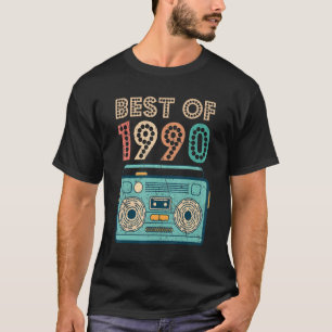 T-shirt Best Of 1990 32e Anniversaire Cassette Retro Vinta
