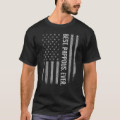 T-shirt Best Pap Pous Ever American Flag For Father's Da (Devant)