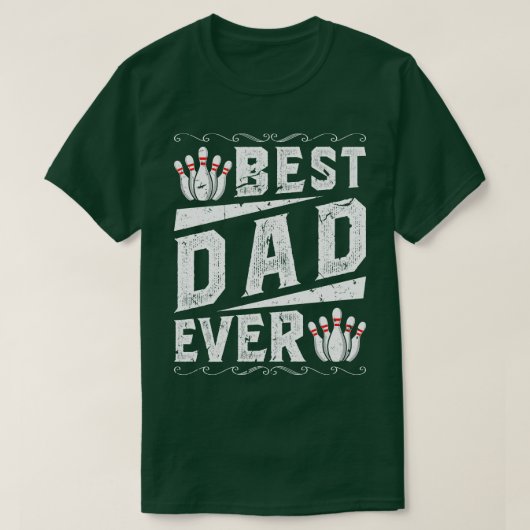 T-shirt Best Papa Bowling (Design devant)