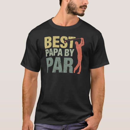 T-shirt Best Papa By Par Fête des pères Golf Cadeau Grandp (Devant)