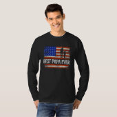 T-shirt Best Papa Ever US American Flag  Fathers Day Dad (Devant entier)