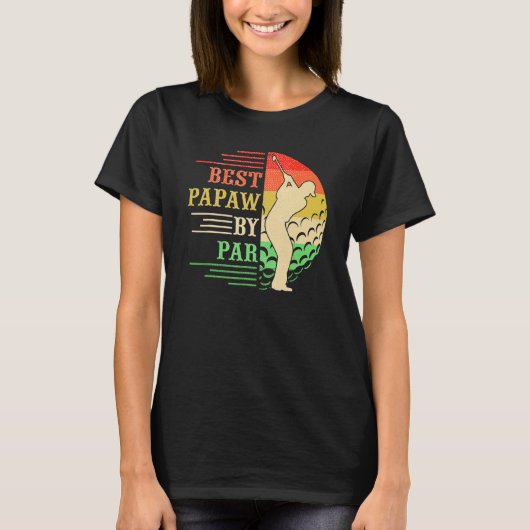 T-shirt Best PAPAW By Par Father's Golf Golfer (Devant)