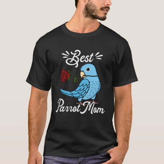 T-shirt Best Parrot Mom I Blue Parrotlet (Devant)