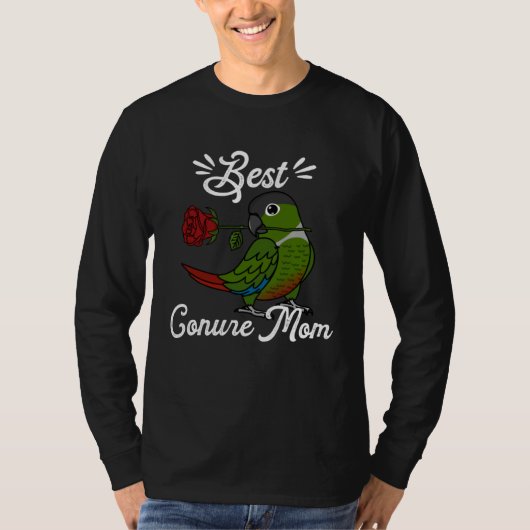 T-shirt Best Parrot Mom I Green Cheek Conure (Devant)