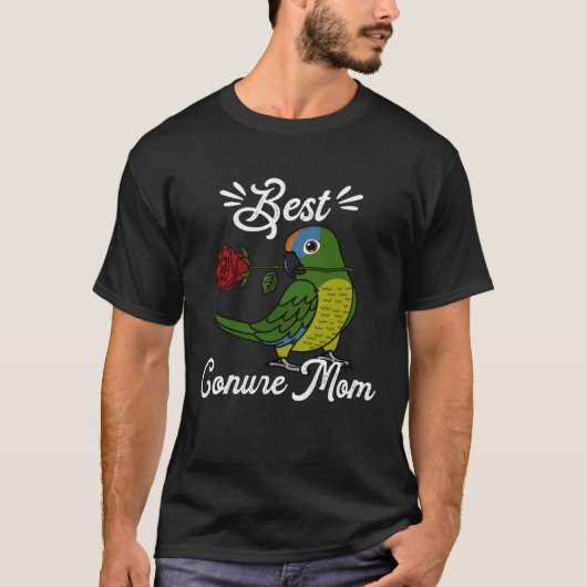 T-shirt Best Parrot Mom I Peach fronted Conure (Devant)