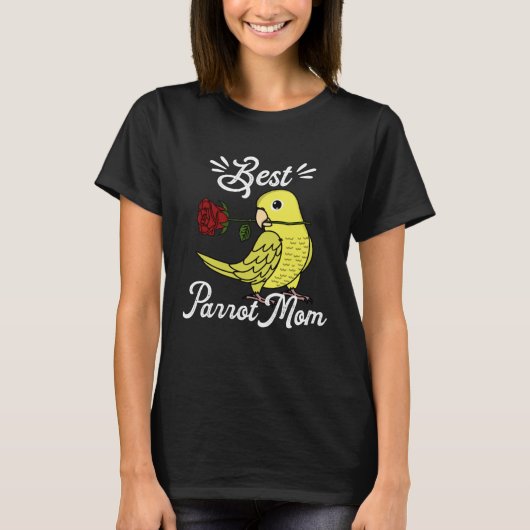 T-shirt Best Parrot Mom I Yellow Parrotlet (Devant)