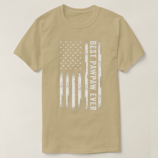 T-shirt Best Pawpaw Ever American Flag Funny Father's Day (Design devant)