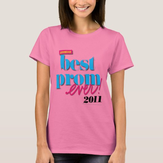 T-shirt Best Prom Ever - Aqua (Devant)