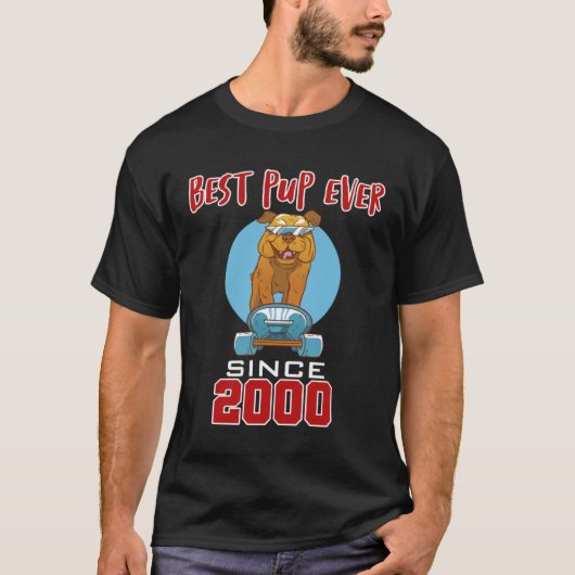 T-shirt Best pup ever since 2000 (Devant)