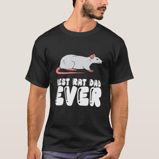 T-shirt Best Rat Dad Ever (Devant)