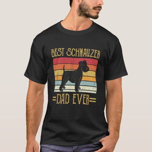 T-shirt Best Schnauzer Dad Ever Giant Showers Herrechen (Devant)