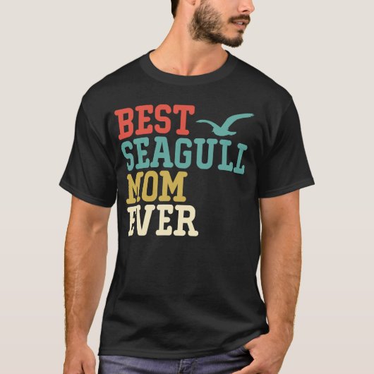 T-shirt Best SEAGULL Mom Ever Vintage Retro (Devant)