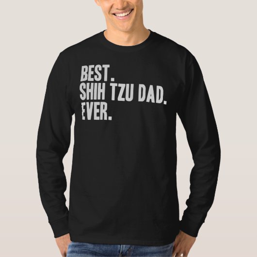 T-shirt Best Shih Tzu Papa Jamais Animal Chien (Devant)