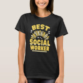 T-shirt Best Social Worker Graduation Job Work (Devant)