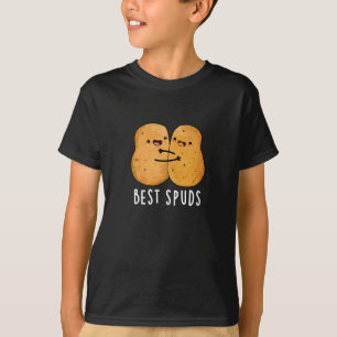 T-shirt Best Spuds Funky Best Buddies Potato Pun Dark BG