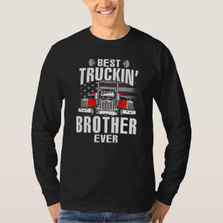 T-shirt Best Truckin' BROTHER Ever USA Flag Father's Day  