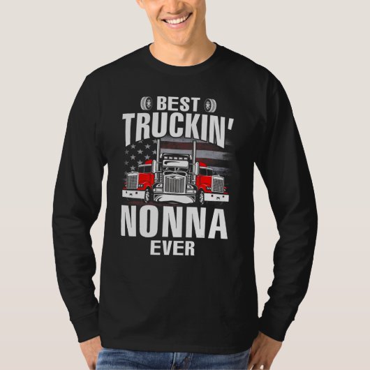 T-shirt Best Truckin' NONNA Ever USA Flag Father's Day (Devant)