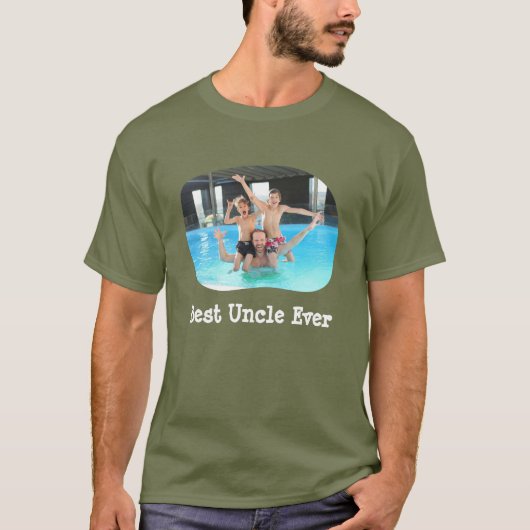 T-shirt Best Uncle Ever téléchargez votre photo horizontal (Devant)