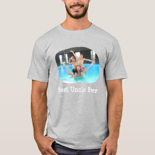 T-shirt Best Uncle Ever téléchargez votre photo horizontal