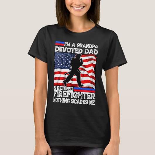 T-shirt Best Veteran Firefighter Retired Grandpa Dad Fathe (Devant)