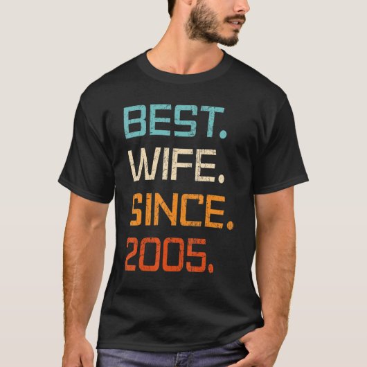 T-shirt Best Wife Since 2005 18th Wedding Anniversary For  (Devant)