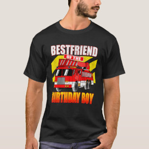 T-shirt Bestfriend Of Birthday Boy Fire Truck Anniversaire