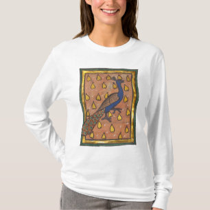 T-shirt Bestiary médiéval Paon v. 1270