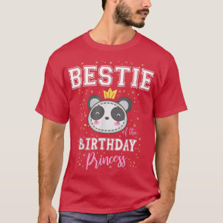 T-shirt Bestie de l'Anniversaire Princesse Cute Panda Bear