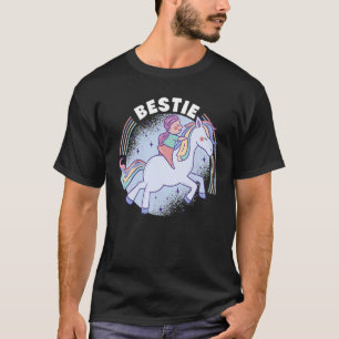 T-shirt Bestie Graphic Horse Lover Chevaux équestres