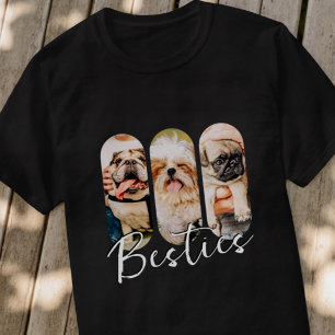 T-shirt Besties Animal simple moderne Jouer Trois photos
