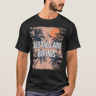 T-shirt Besties et Bikinis Beach Amis Ocean Buddy Swim