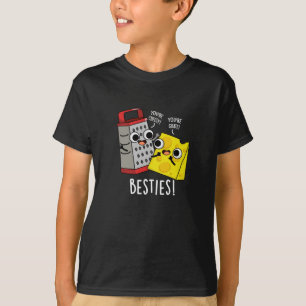 T-shirt Besties Funny Fromage Grater Pun Dark BG