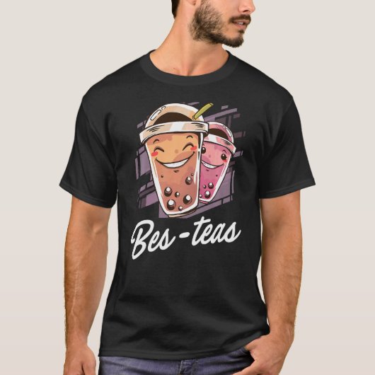 T-shirt Besties Thé Graphique Thé Boisson Thé Brassage Cou (Devant)