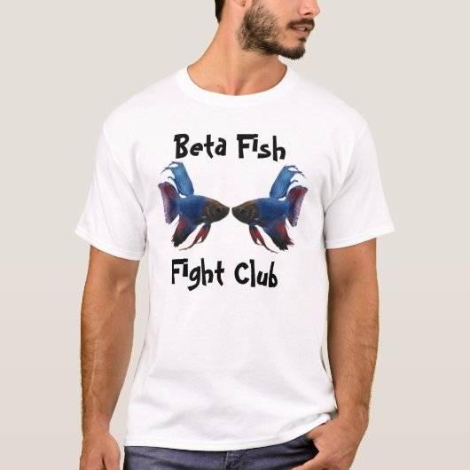 T-shirt bêta, bêta club de combat de poissons (Devant)