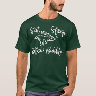 T-shirt Beta Fish Mange Des Bulles De Sommeil