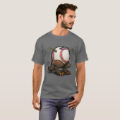 T-shirt Bête de baseball (Devant entier)