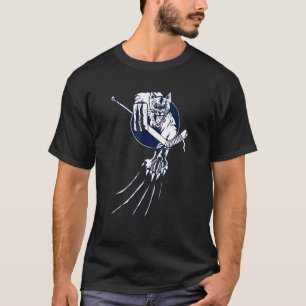 T-shirt Bête de gardien de hockey dans But Panther de glac